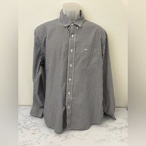 DOCKERS Long Sleeve Button Down Shirt Mens XL Blue Plaid Collared Pocket